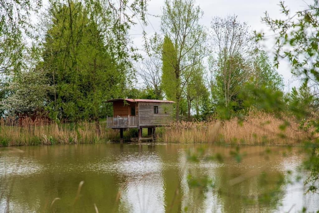 Lakeside Cabin On Stilts- 'Kingfisher' Rous Lench Exterior photo
