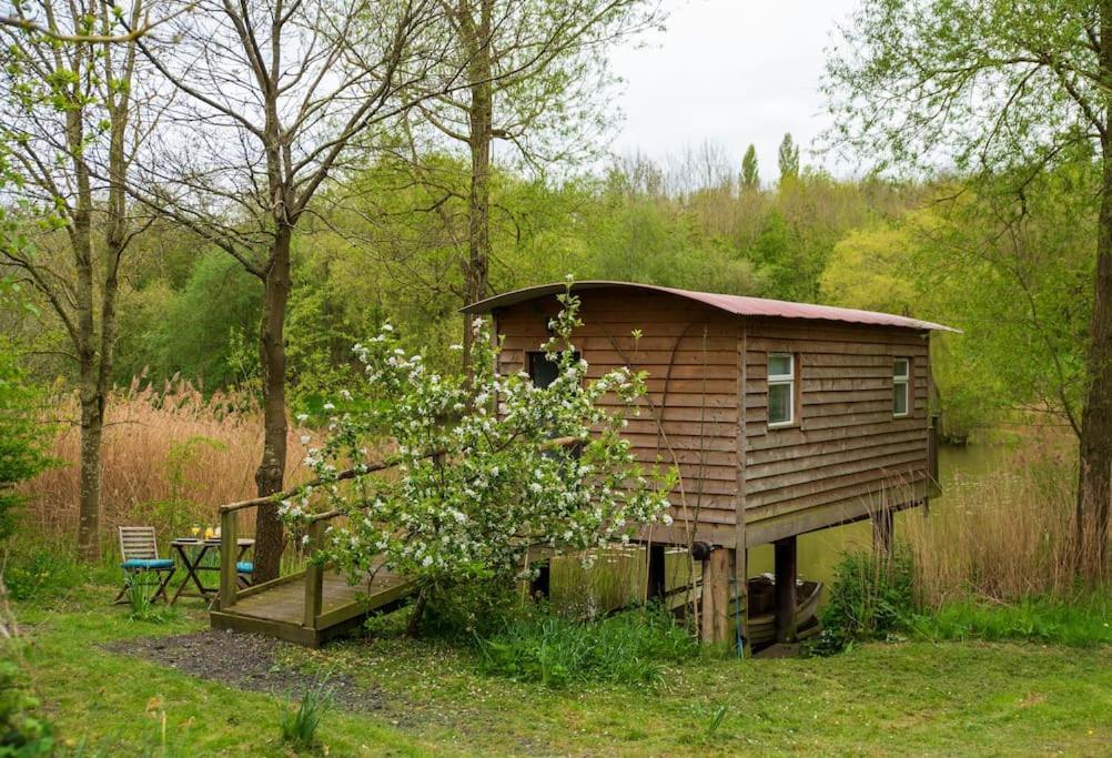 Lakeside Cabin On Stilts- 'Kingfisher' Rous Lench Exterior photo